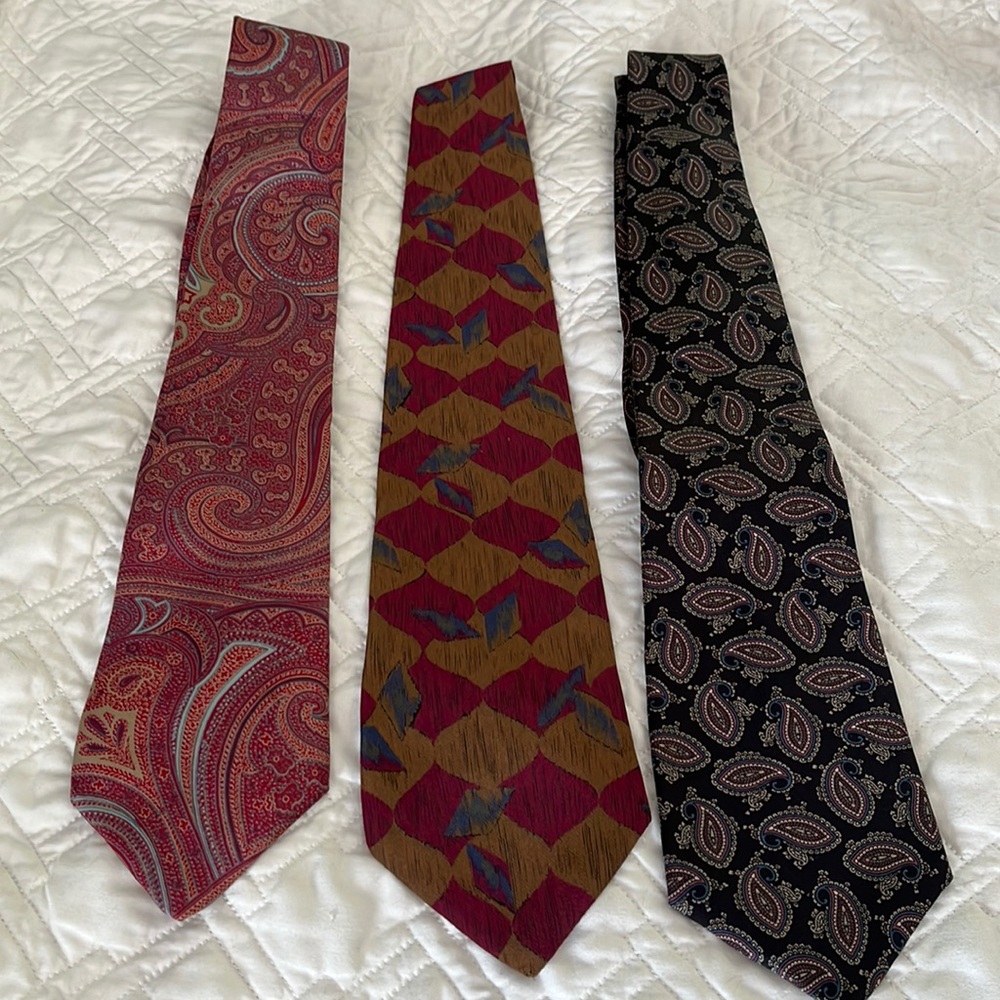 Vintage Men’s silk ties.  All 3 being sold together.